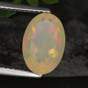 1,55 ctw natürlicher mehrfarbiger Opal, Oval Schliff, Lichtdurchlässig
