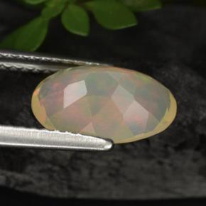 1,55 ctw natürlicher mehrfarbiger Opal, Oval Schliff, Lichtdurchlässig