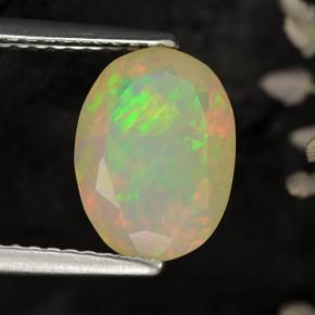 1,58 ctw natürlicher gelber Opal, Oval Schliff, Lichtdurchlässig