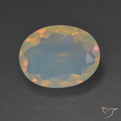 1.56ct Natürlicher Mehrfarbig Opal, Oval, Transparent
