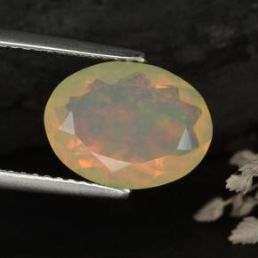 2,01 ctw natürlicher mehrfarbiger Opal, Transparent, Transparent / Lichtdurchlässig