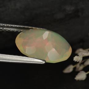 2,01 ctw natürlicher mehrfarbiger Opal, Transparent, Transparent / Lichtdurchlässig