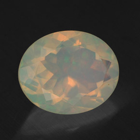 2,30 ctw natürlicher mehrfarbiger Opal, Transparent, Transparent / Lichtdurchlässig