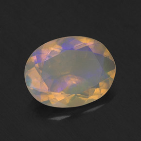 1,27 ctw natürlicher mehrfarbiger Opal, Oval Schliff, Lichtdurchlässig