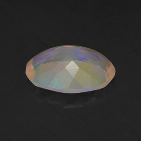 1,27 ctw natürlicher mehrfarbiger Opal, Oval Schliff, Lichtdurchlässig