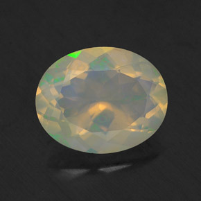 1,50 ctw natürlicher mehrfarbiger Opal, Oval Schliff, Transparent