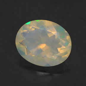 1,50 ctw natürlicher mehrfarbiger Opal, Oval Schliff, Transparent
