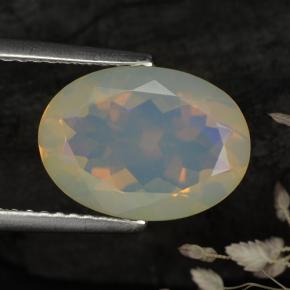 2,25 ctw natürlicher mehrfarbiger Opal, Oval Schliff, Transparent