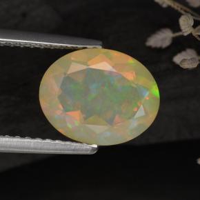 1,59 ctw natürlicher mehrfarbiger Opal, Transparent, Transparent / Lichtdurchlässig