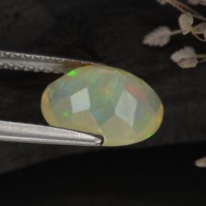 1,59 ctw natürlicher mehrfarbiger Opal, Transparent, Transparent / Lichtdurchlässig