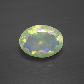 1,48 ctw natürlicher mehrfarbiger Opal, Oval Schliff, Transparent