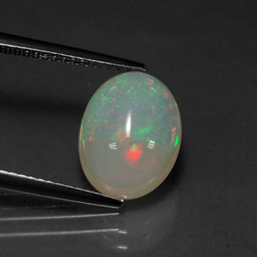 2,72 ctw natürlicher mehrfarbiger Opal, Oval Schliff, Transparent