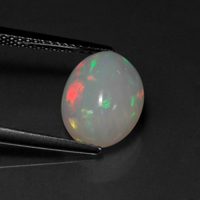 2,24 ctw natürlicher mehrfarbiger Opal, Oval Schliff, Lichtdurchlässig