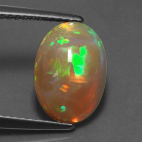2,23 ctw natürlicher mehrfarbiger Opal, Oval Schliff, Lichtdurchlässig