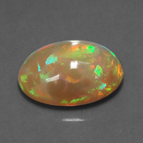 2,23 ctw natürlicher mehrfarbiger Opal, Oval Schliff, Lichtdurchlässig