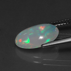 2,12 ctw natürlicher mehrfarbiger Opal, Transparent, Transparent / Lichtdurchlässig