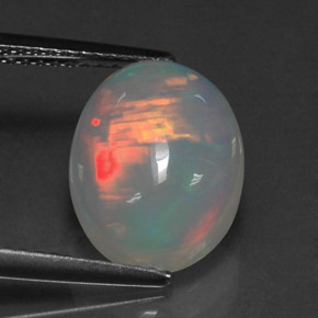 3,04 ctw natürlicher mehrfarbiger Opal, Transparent, Transparent / Lichtdurchlässig