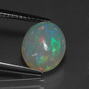 1,88 ctw natürlicher mehrfarbiger Opal, Transparent, Transparent / Lichtdurchlässig
