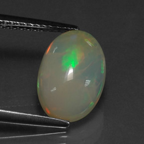 2,25 ctw natürlicher mehrfarbiger Opal, Transparent, Transparent / Lichtdurchlässig