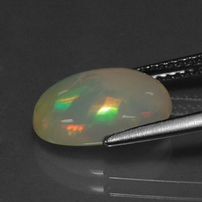 2,25 ctw natürlicher mehrfarbiger Opal, Transparent, Transparent / Lichtdurchlässig