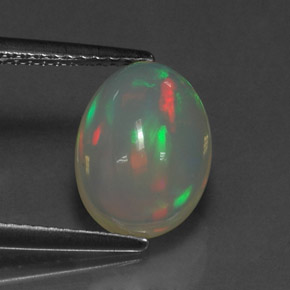 2,33 ctw natürlicher mehrfarbiger Opal, Transparent, Transparent / Lichtdurchlässig