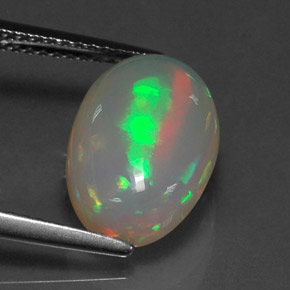 3,77 ctw natürlicher mehrfarbiger Opal, Transparent, Transparent / Lichtdurchlässig