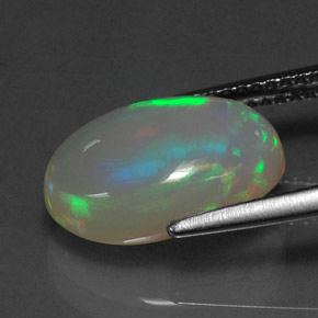 3,77 ctw natürlicher mehrfarbiger Opal, Transparent, Transparent / Lichtdurchlässig