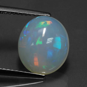 3,89 ctw natürlicher mehrfarbiger Opal, Transparent, Transparent / Lichtdurchlässig