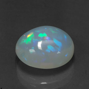 3,89 ctw natürlicher mehrfarbiger Opal, Transparent, Transparent / Lichtdurchlässig