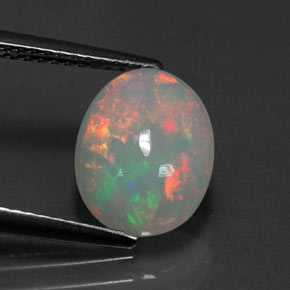 2,01 ctw natürlicher mehrfarbiger Opal, Transparent, Transparent / Lichtdurchlässig