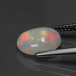 2,01 ctw natürlicher mehrfarbiger Opal, Transparent, Transparent / Lichtdurchlässig