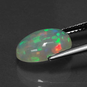 2,57 ctw natürlicher mehrfarbiger Opal, Transparent, Transparent / Lichtdurchlässig