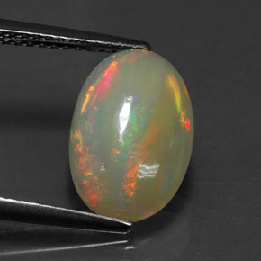 2,04 ctw natürlicher mehrfarbiger Opal, Oval Schliff, Lichtdurchlässig