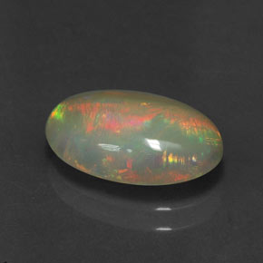 2,04 ctw natürlicher mehrfarbiger Opal, Oval Schliff, Lichtdurchlässig