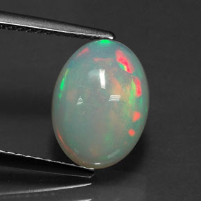 2,06 ctw natürlicher mehrfarbiger Opal, Transparent, Transparent / Lichtdurchlässig