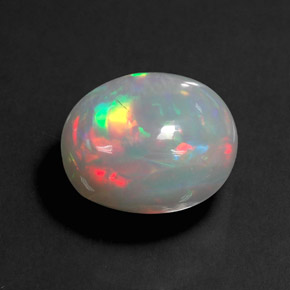 4,41 ctw natürlicher mehrfarbiger Opal, Oval Schliff, Lichtdurchlässig