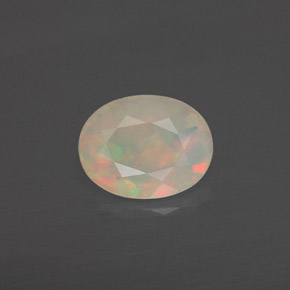 0,63 ctw natürlicher mehrfarbiger Opal, Transparent, Transparent / Lichtdurchlässig