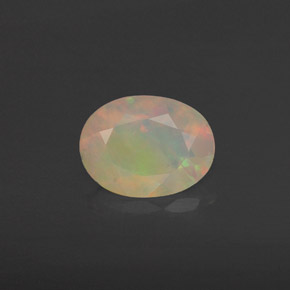 0,63 ctw natürlicher mehrfarbiger Opal, Transparent, Transparent / Lichtdurchlässig