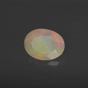 0,63 ctw natürlicher mehrfarbiger Opal, Transparent, Transparent / Lichtdurchlässig
