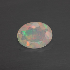 0,70 ctw natürlicher mehrfarbiger Opal, Transparent, Transparent / Lichtdurchlässig