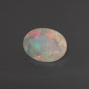 0,70 ctw natürlicher mehrfarbiger Opal, Transparent, Transparent / Lichtdurchlässig