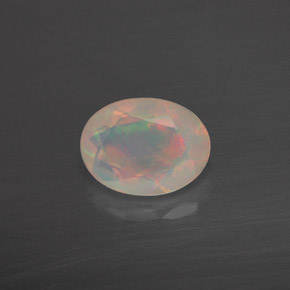 0,83 ctw natürlicher mehrfarbiger Opal, Transparent, Transparent / Lichtdurchlässig