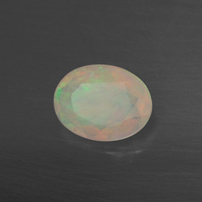 0,65 ctw natürlicher mehrfarbiger Opal, Transparent, Transparent / Lichtdurchlässig