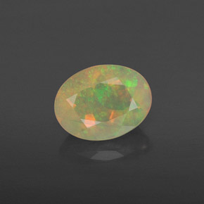 0,84 ctw natürlicher mehrfarbiger Opal, Transparent, Transparent / Lichtdurchlässig