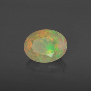0,84 ctw natürlicher mehrfarbiger Opal, Transparent, Transparent / Lichtdurchlässig