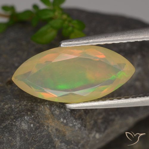 1.35ct Natürlicher Mehrfarbig Opal, Marquise, Transparent, Photo A