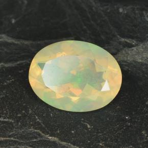 2,17 ctw natürlicher mehrfarbiger Opal, Oval Schliff, Transparent