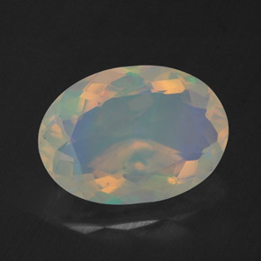 1,67 ctw natürlicher mehrfarbiger Opal, Oval Schliff, Transparent