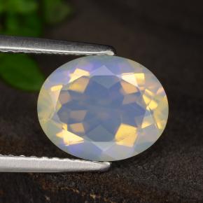1,71 ctw natürlicher weißer Opal, Oval Schliff, Transparent