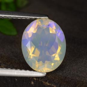 1,71 ctw natürlicher weißer Opal, Oval Schliff, Transparent